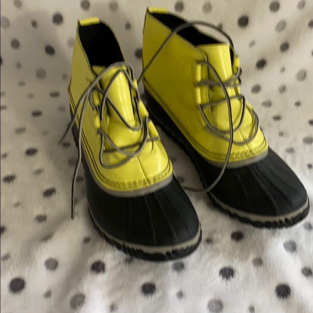 Sorel Rain Boots Yellow